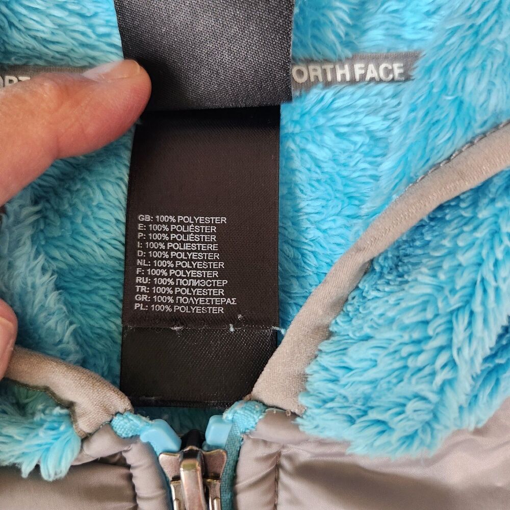The North Face girl's G Oso Hoodie fleece zip-up jacket blue size L 14/16 - Picture 11 of 12